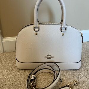 Coach mini Sierra Cream Dome Satchel with Detachable Strap